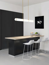 Modern Cylindrical Geometric LED Linear Pendant Light Modular Hanging Fixture
