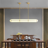 Modern Cylindrical Geometric LED Linear Pendant Light Modular Hanging Fixture