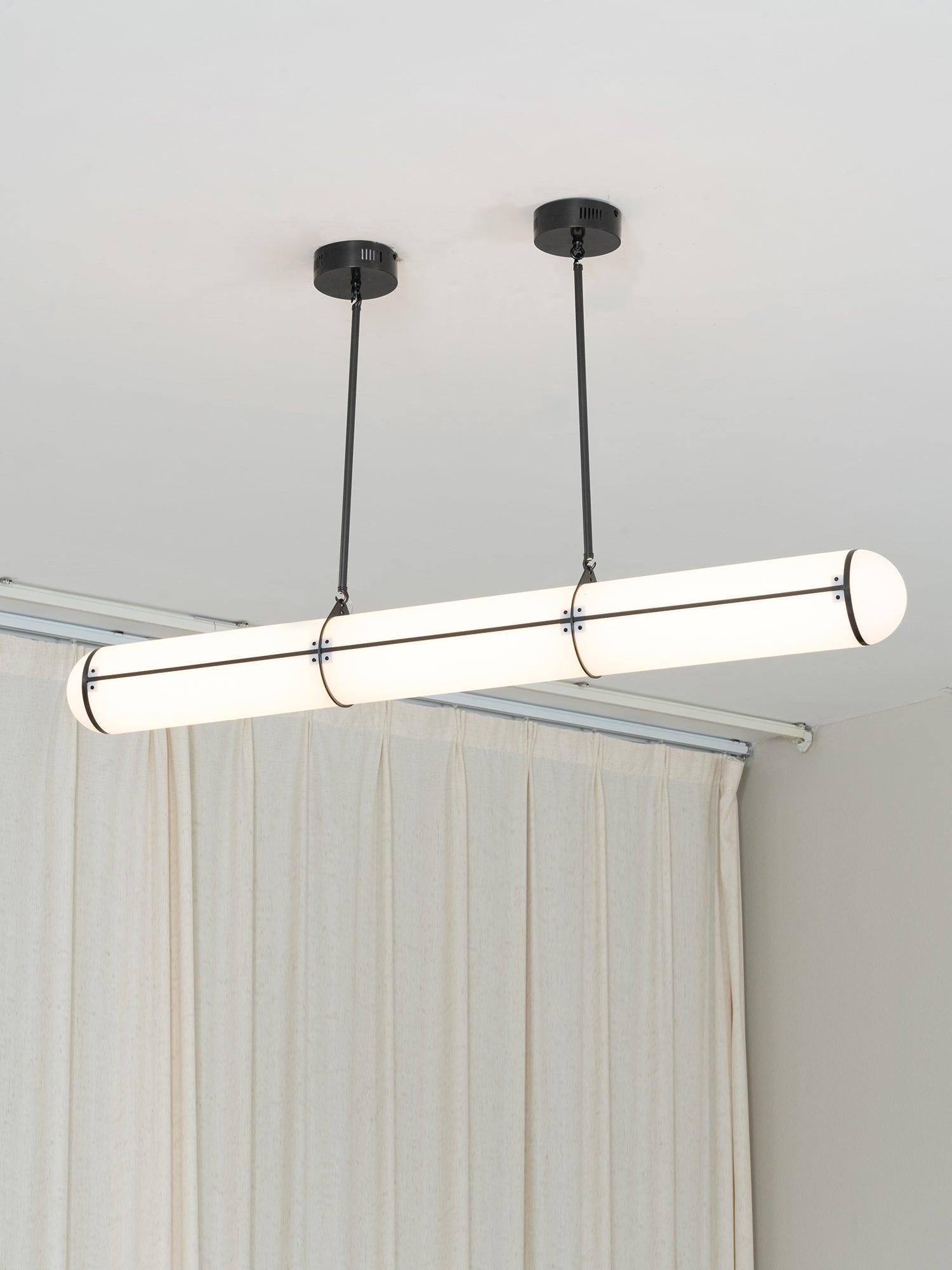 Modern Cylindrical Geometric LED Linear Pendant Light Modular Hanging Fixture