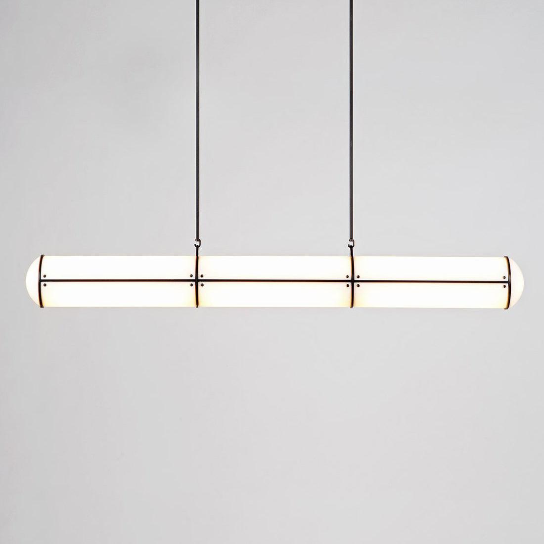 Modern Cylindrical Geometric LED Linear Pendant Light Modular Hanging Fixture