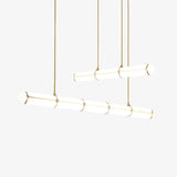 Modern Cylindrical Geometric LED Linear Pendant Light Modular Hanging Fixture