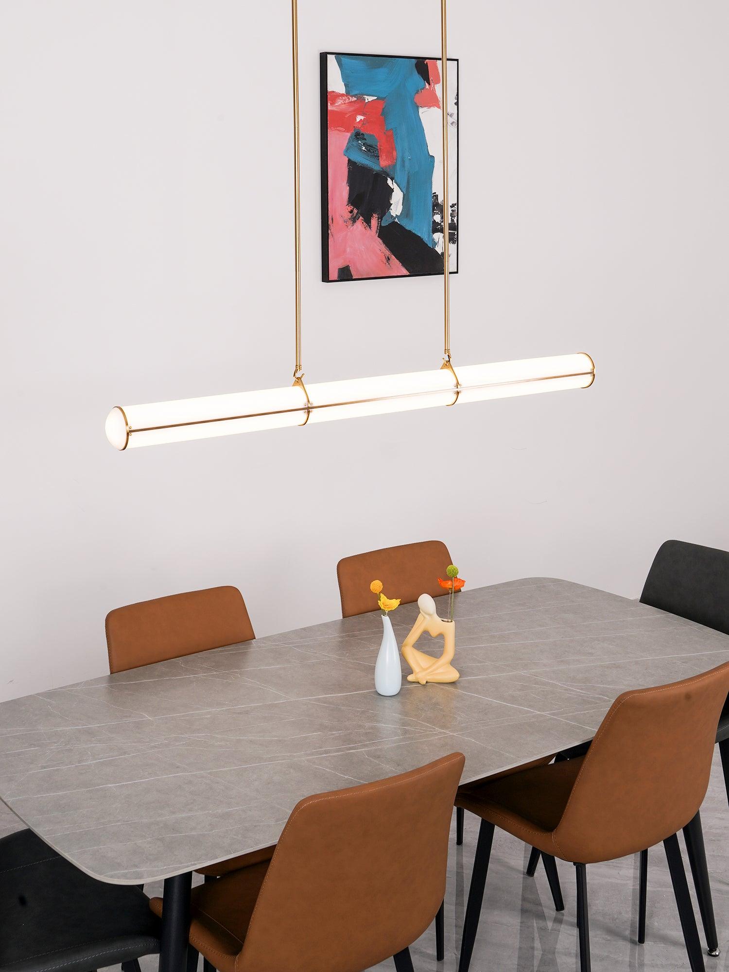 Modern Cylindrical Geometric LED Linear Pendant Light Modular Hanging Fixture