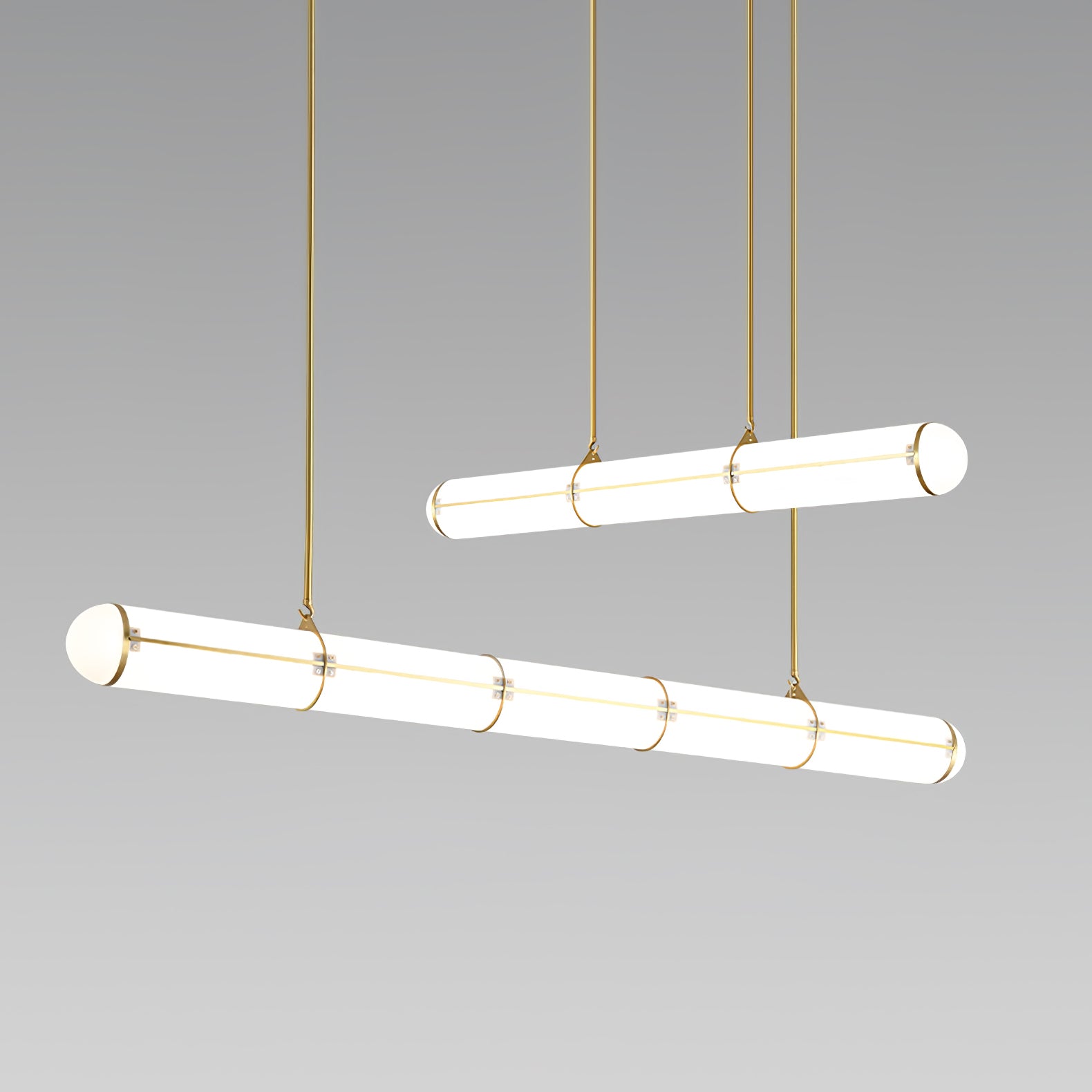 Modern Cylindrical Geometric LED Linear Pendant Light Modular Hanging Fixture