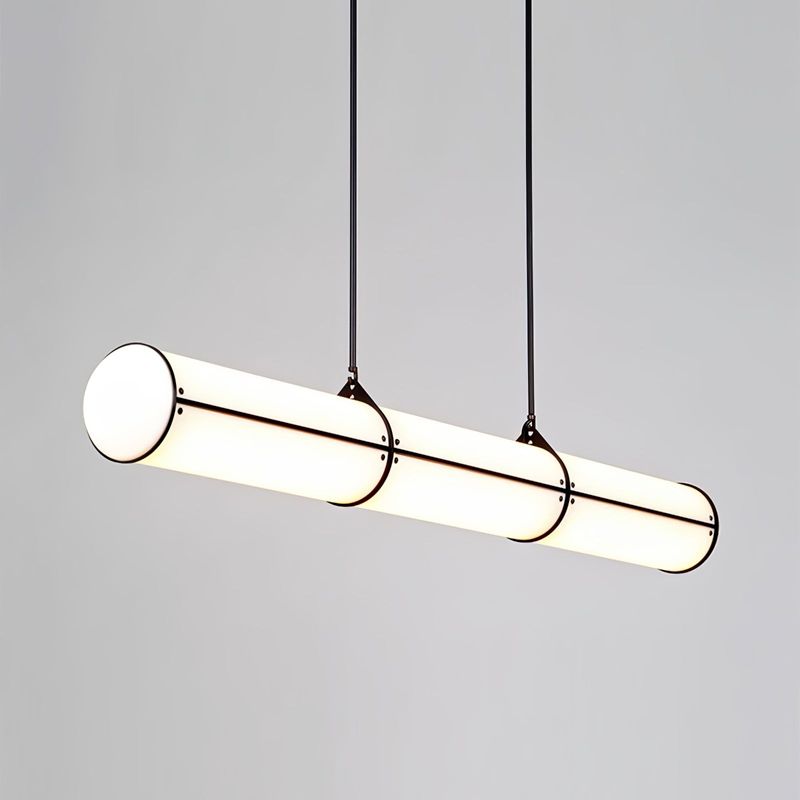 Modern Cylindrical Geometric LED Linear Pendant Light Modular Hanging Fixture
