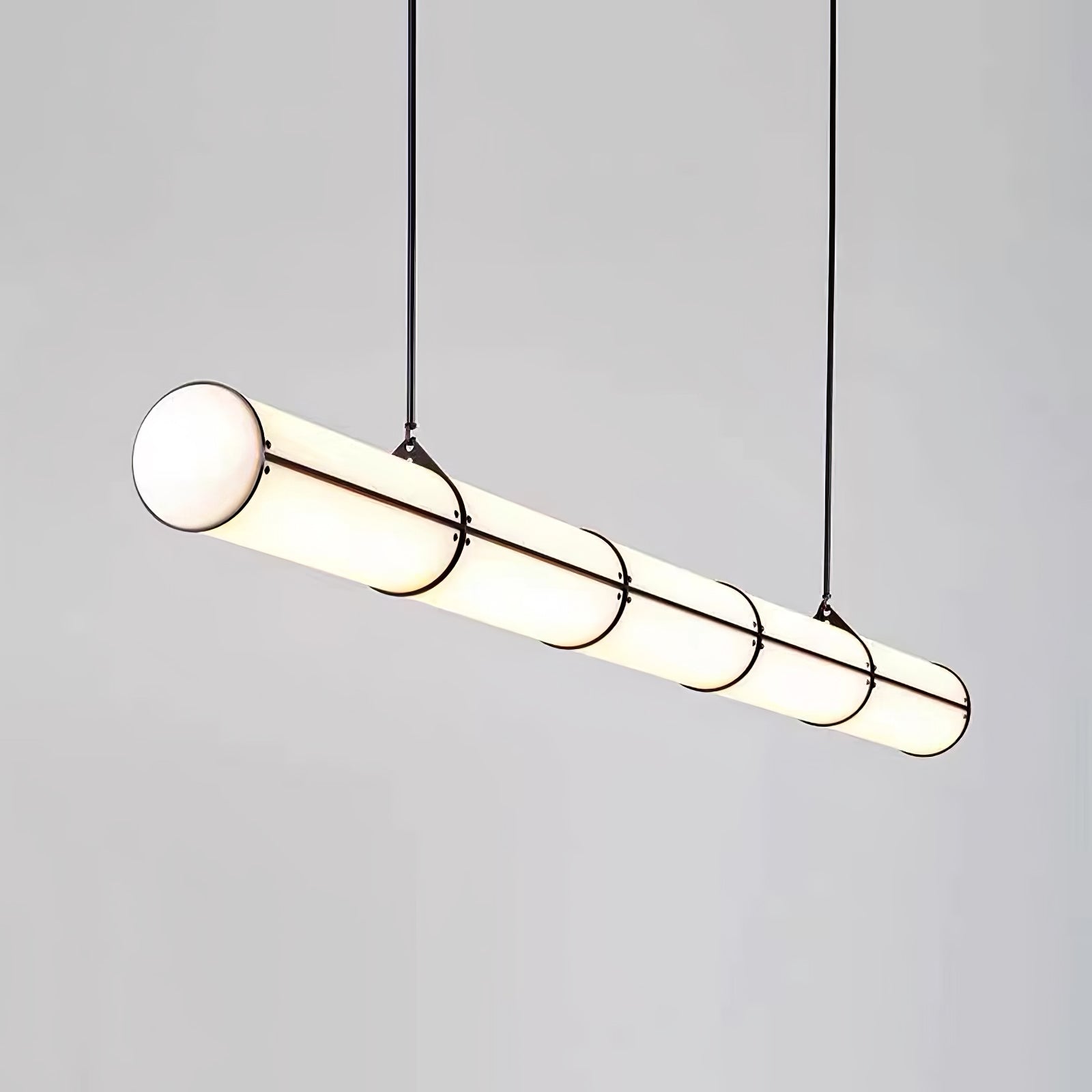 Modern Cylindrical Geometric LED Linear Pendant Light Modular Hanging Fixture