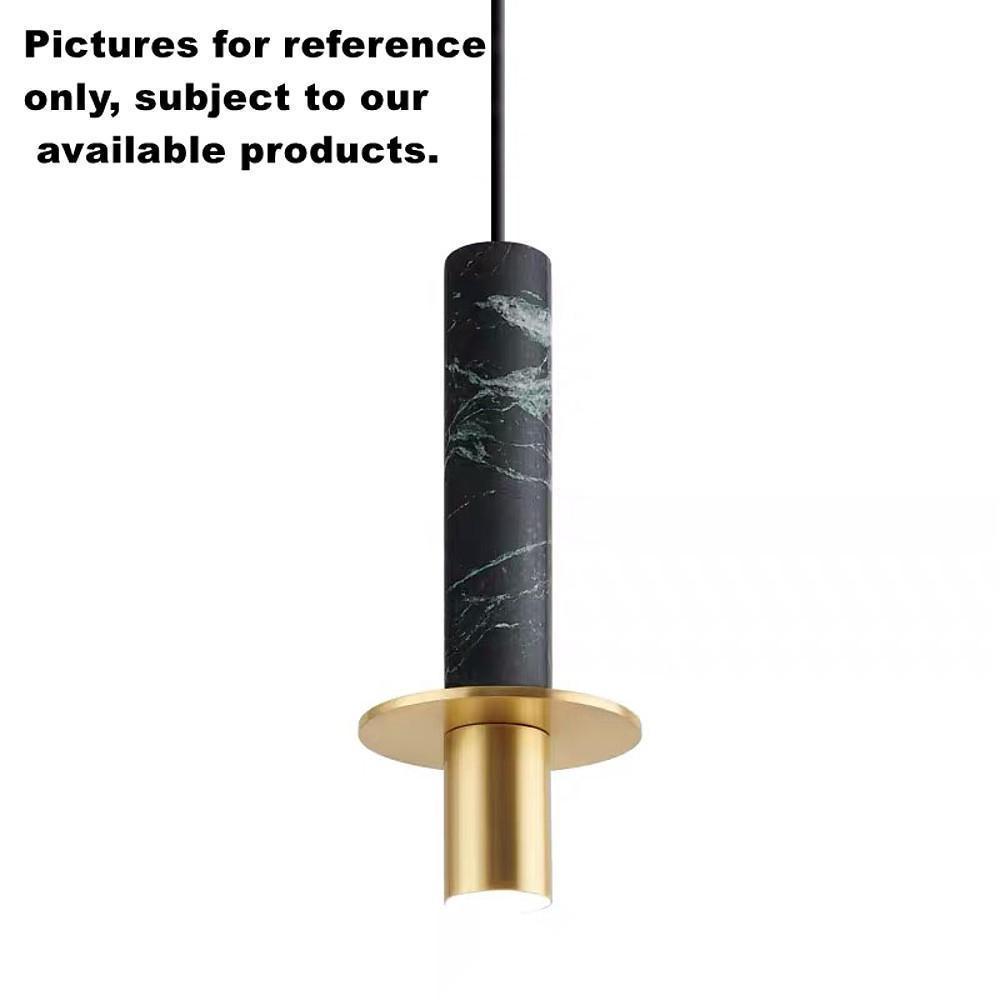 Modern Cylindrical Glass LED Pendant Light Industrial Metal Hanging Lamp for Kitchen Island