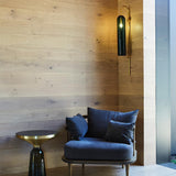 Modern Cylindrical Glass Wall Sconce Light Fixture with Mouth Blown Glass Shade