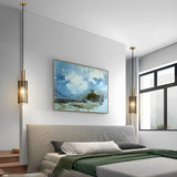 Modern Cylindrical Iron Grid Pendant Light Industrial Minimalist Hanging Fixture for Kitchen Island