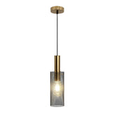 Modern Cylindrical Iron Grid Pendant Light Industrial Minimalist Hanging Fixture for Kitchen Island