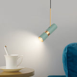 Modern Cylindrical LED Pendant Light 3 Step Dimming Aluminum Hanging Lamp for Kitchen Island
