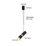 Modern Cylindrical LED Pendant Light 3 Step Dimming Aluminum Hanging Lamp for Kitchen Island