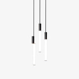 Modern Cylindrical LED Pendant Light Asymmetrical Aluminum Cluster Hanging Fixture for Dining Room