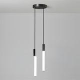 Modern Cylindrical LED Pendant Light Asymmetrical Aluminum Cluster Hanging Fixture for Dining Room