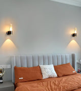 Modern Cylindrical LED Wall Sconce Minimalist Indoor Light Fixture Set of 2