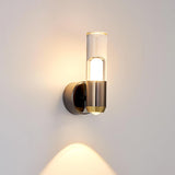 Modern Cylindrical LED Wall Sconce Minimalist Indoor Light Fixture Set of 2