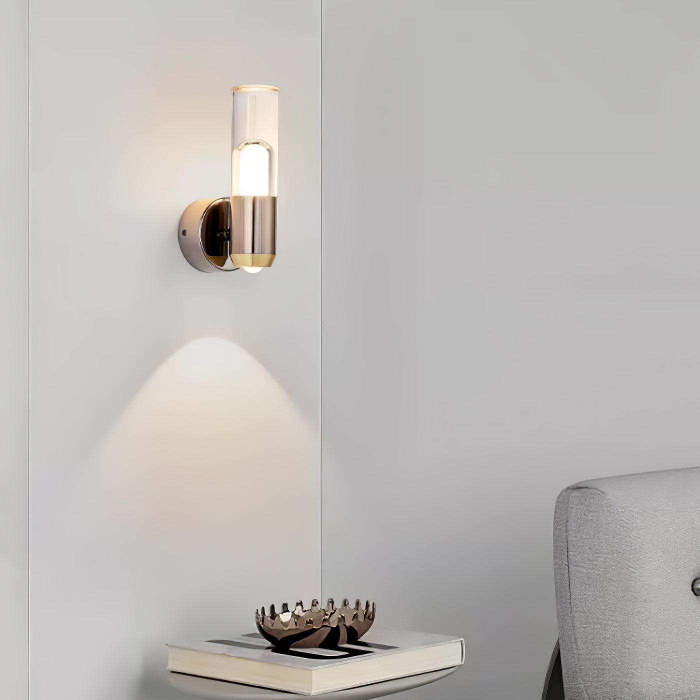 Modern Cylindrical LED Wall Sconce Minimalist Indoor Light Fixture Set of 2