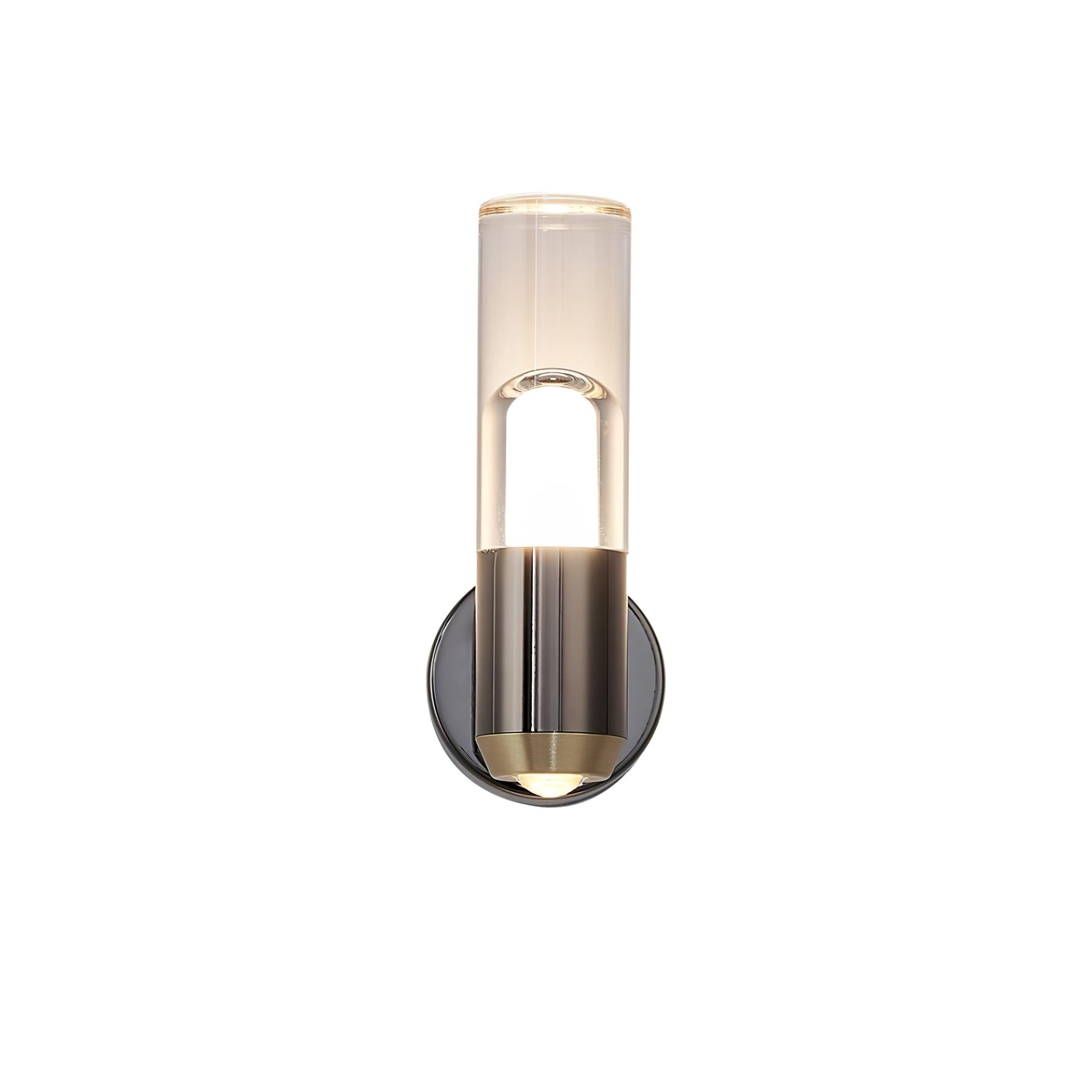 Modern Cylindrical LED Wall Sconce Minimalist Indoor Light Fixture Set of 2