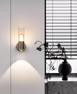 Modern Cylindrical LED Wall Sconce Minimalist Indoor Light Fixture Set of 2