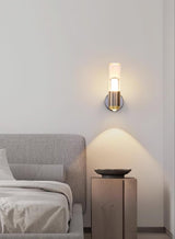 Modern Cylindrical LED Wall Sconce Minimalist Indoor Light Fixture Set of 2