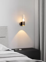 Modern Cylindrical LED Wall Sconce Minimalist Indoor Light Fixture Set of 2