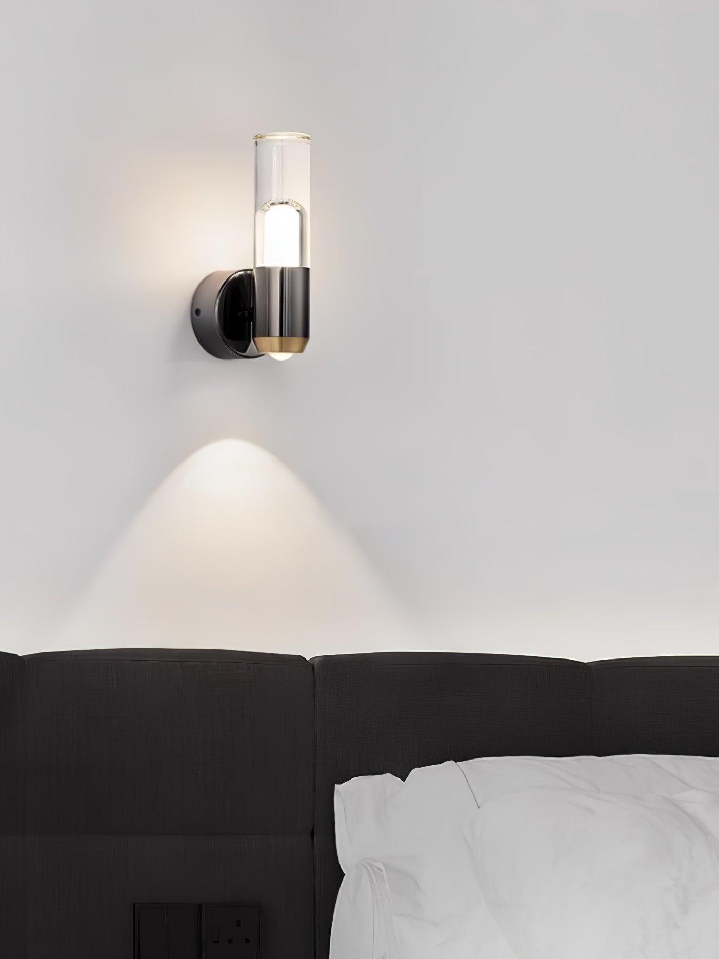 Modern Cylindrical LED Wall Sconce Minimalist Indoor Light Fixture Set of 2