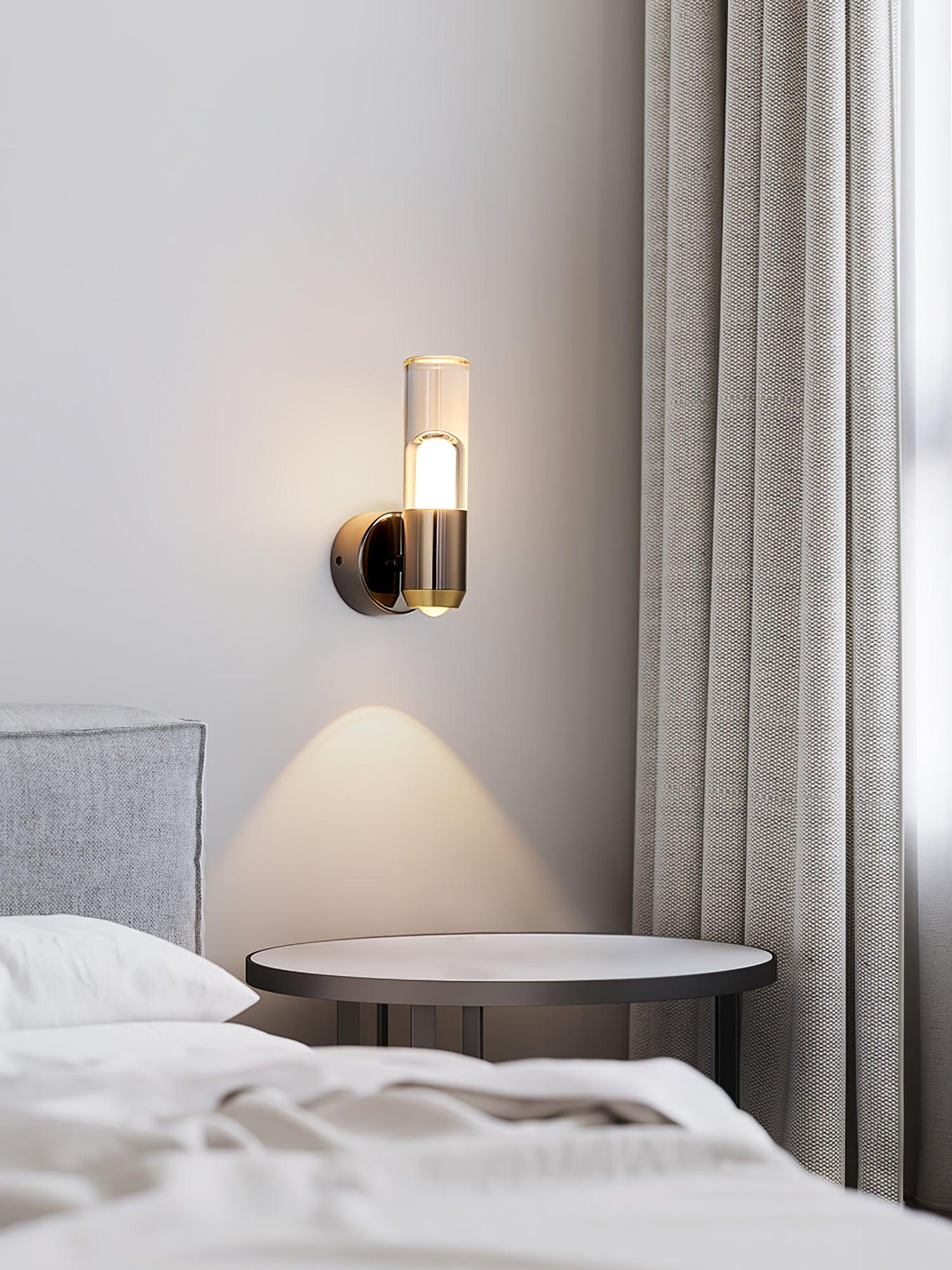 Modern Cylindrical LED Wall Sconce Minimalist Indoor Light Fixture Set of 2
