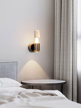 Modern Cylindrical LED Wall Sconce Minimalist Indoor Light Fixture Set of 2