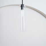 Modern Cylindrical Long Tube Glass Pendant Lamp Minimalist Hanging Ceiling Fixture