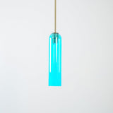 Modern Cylindrical Long Tube Glass Pendant Lamp Minimalist Hanging Ceiling Fixture