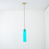 Modern Cylindrical Long Tube Glass Pendant Lamp Minimalist Hanging Ceiling Fixture