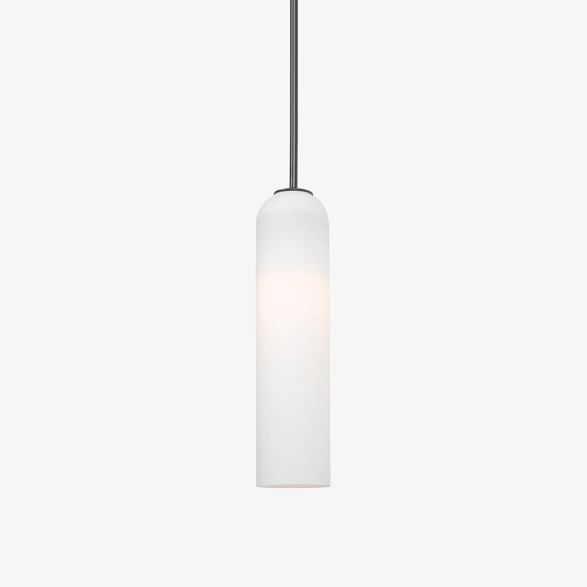 Modern Cylindrical Long Tube Glass Pendant Lamp Minimalist Hanging Ceiling Fixture