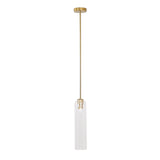 Modern Cylindrical Long Tube Glass Pendant Lamp Minimalist Hanging Ceiling Fixture