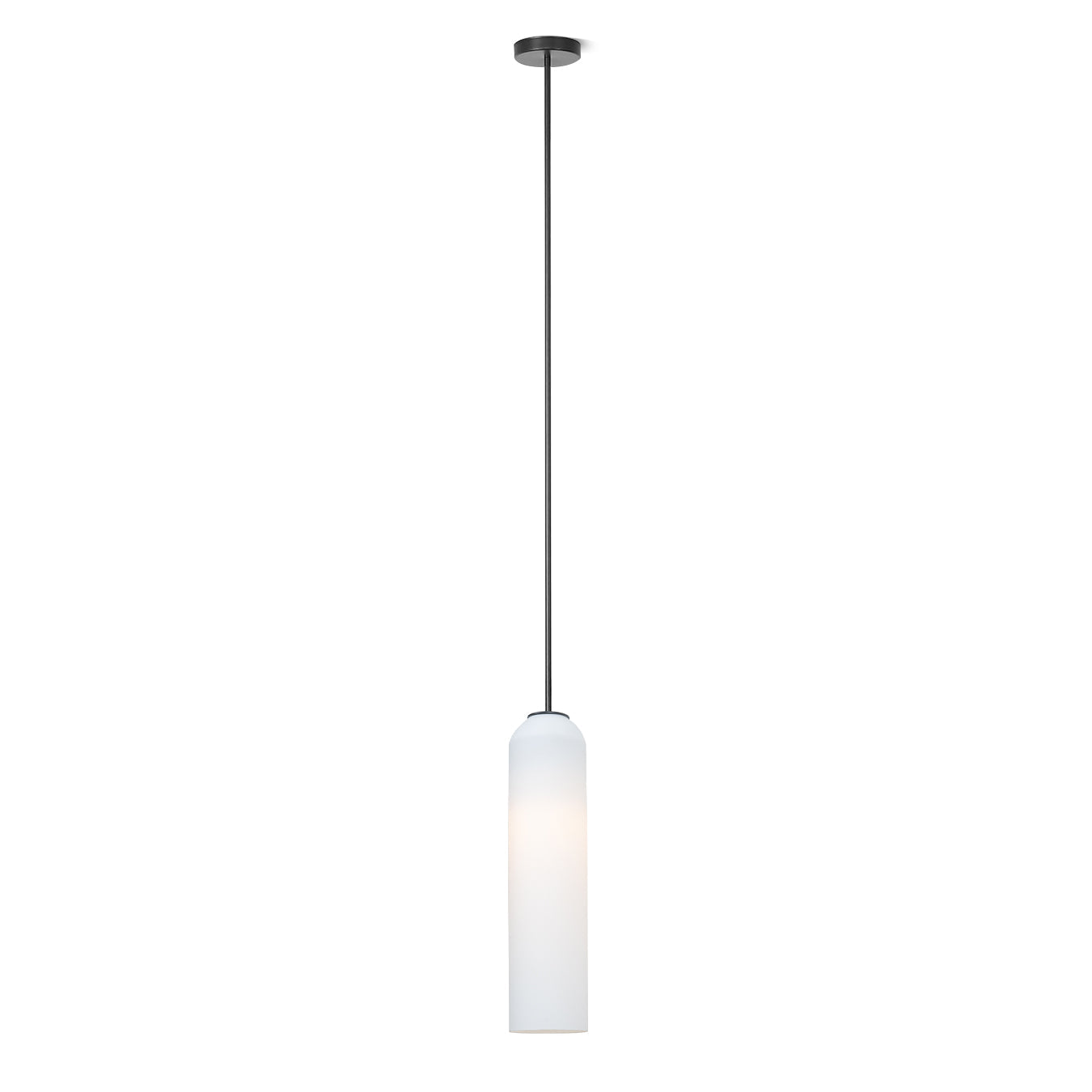 Modern Cylindrical Long Tube Glass Pendant Lamp Minimalist Hanging Ceiling Fixture