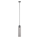 Modern Cylindrical Long Tube Glass Pendant Lamp Minimalist Hanging Ceiling Fixture