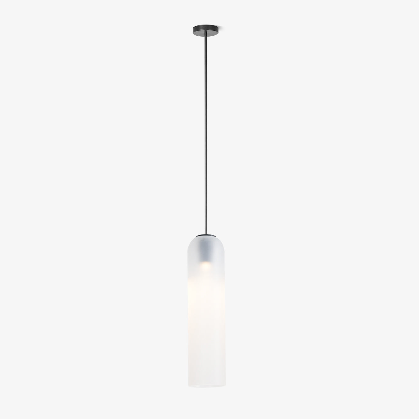 Modern Cylindrical Long Tube Glass Pendant Lamp Minimalist Hanging Ceiling Fixture
