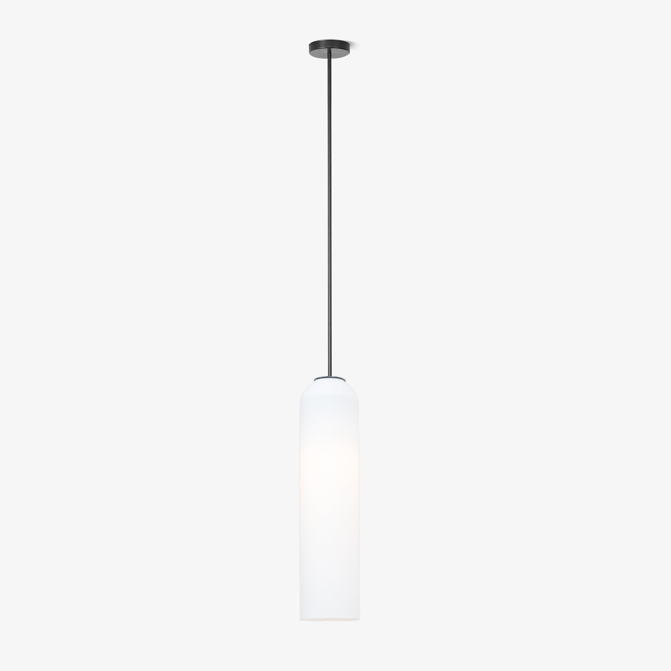 Modern Cylindrical Long Tube Glass Pendant Lamp Minimalist Hanging Ceiling Fixture