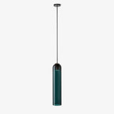 Modern Cylindrical Long Tube Glass Pendant Lamp Minimalist Hanging Ceiling Fixture
