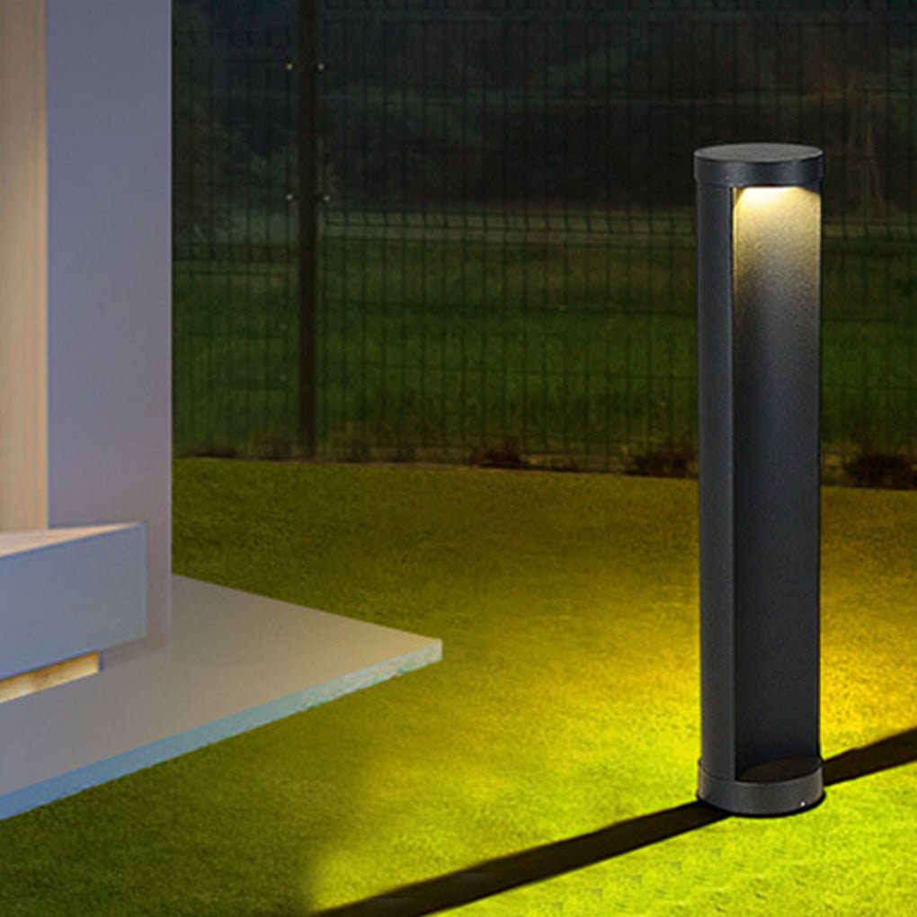 Modern Cylindrical Outdoor LED Lawn Lamp Waterproof Landscape Pathway Lighting