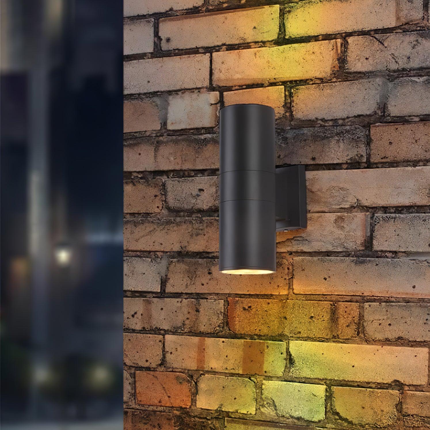 Modern Cylindrical Outdoor LED Wall Sconce Waterproof Aluminum Exterior Light for Porch and Garden