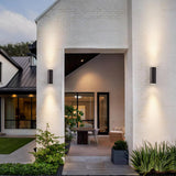 Modern Cylindrical Outdoor LED Wall Sconce Waterproof Aluminum Exterior Light for Porch and Garden