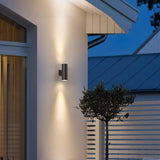 Modern Cylindrical Outdoor LED Wall Sconce Waterproof Aluminum Exterior Light for Porch and Garden