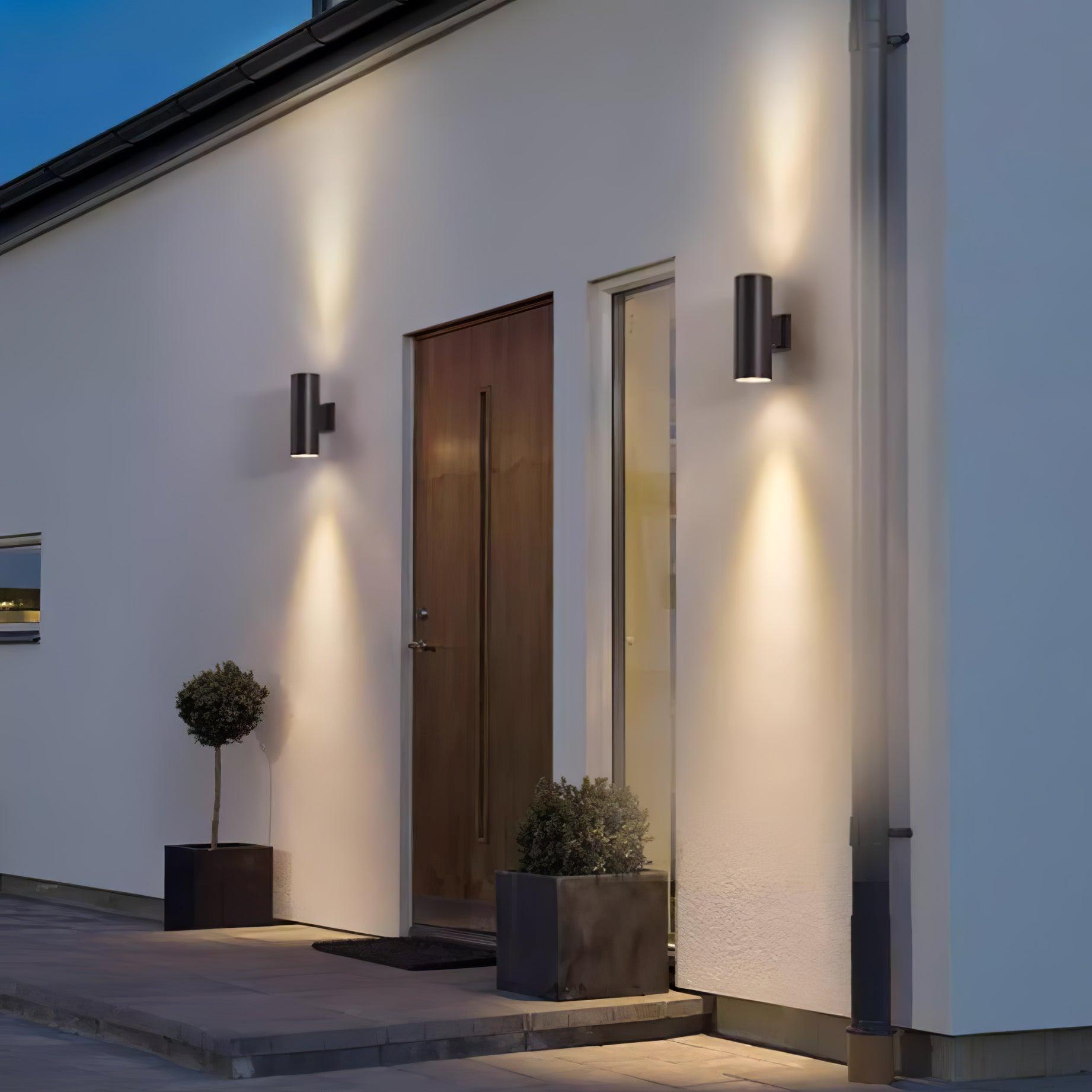 Modern Cylindrical Outdoor LED Wall Sconce Waterproof Aluminum Exterior Light for Porch and Garden