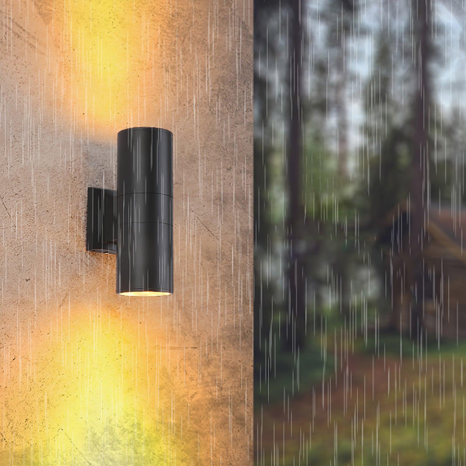 Modern Cylindrical Outdoor LED Wall Sconce Waterproof Aluminum Exterior Light for Porch and Garden