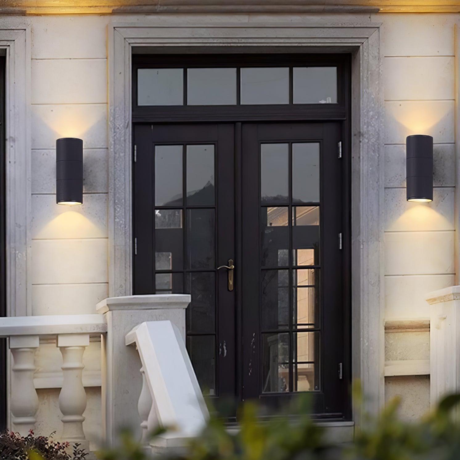 Modern Cylindrical Outdoor LED Wall Sconce Waterproof Aluminum Exterior Light for Porch and Garden