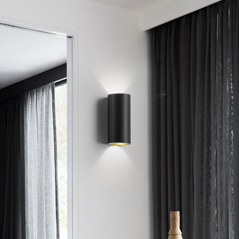 Modern Cylindrical Up and Down Wall Sconce Iron Indoor Light for Bedroom and Living Room