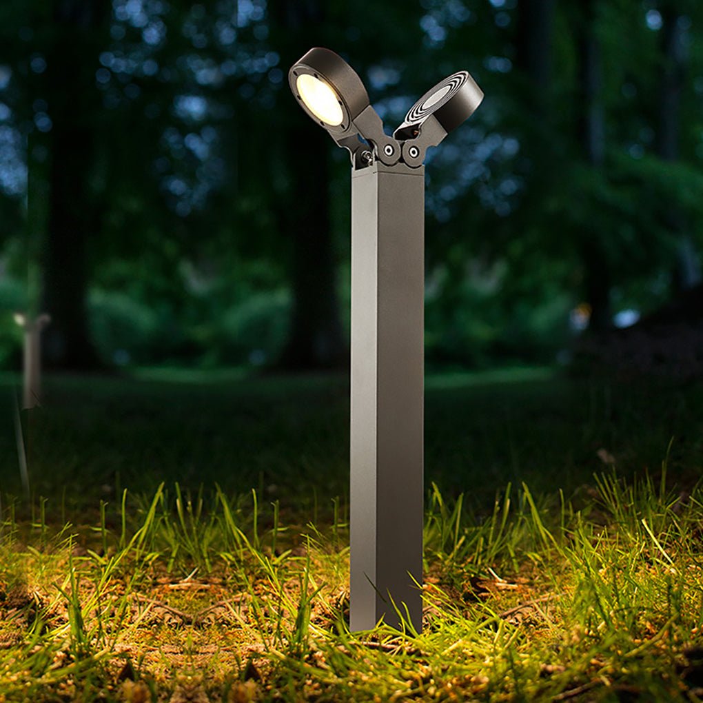 Modern Dark Gray Waterproof LED Outdoor Garden Path Light for Landscape