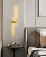 Modern Decorative Deer Brass Wall Sconce LED Light Fixture for Home Interiors