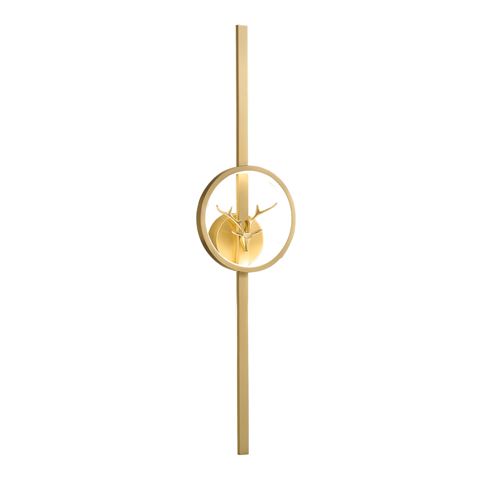 Modern Decorative Deer Brass Wall Sconce LED Light Fixture for Home Interiors