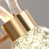 Modern Deer Design Crystal LED Wall Sconce Gold Animal Inspired Indoor Accent Light