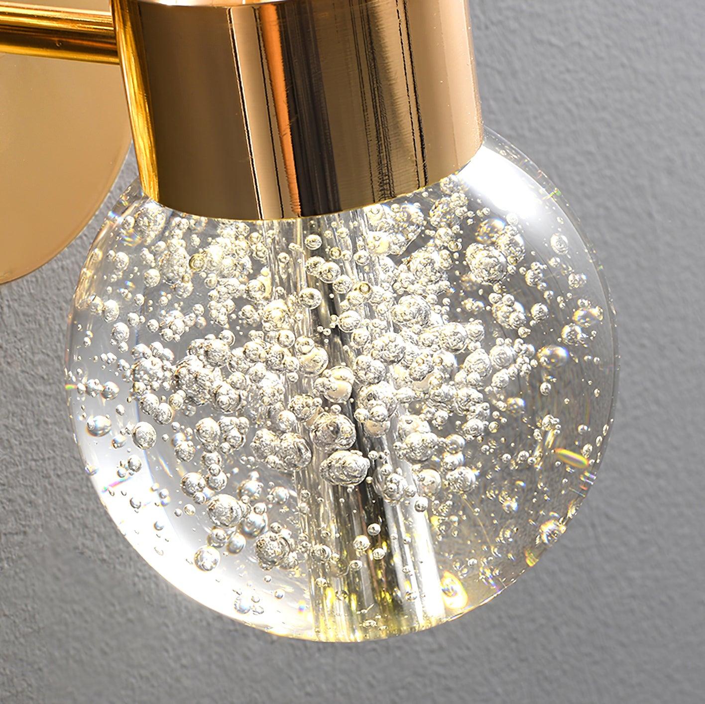 Modern Deer Design Crystal LED Wall Sconce Gold Animal Inspired Indoor Accent Light